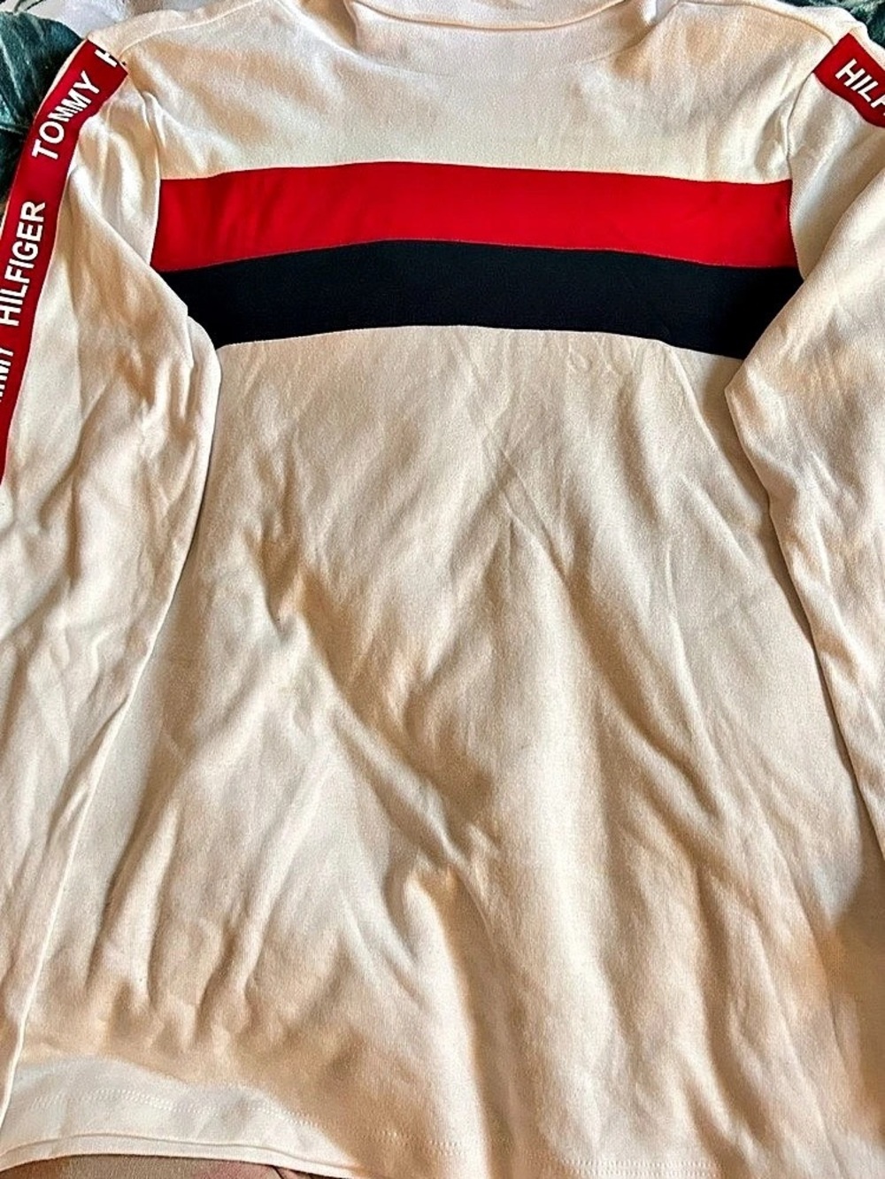 Tommy Hilfiger Color Block Tunic in White & Red Size Medium NWT